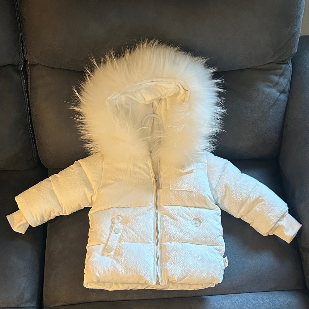 Cozy White Puffer Jacket for Kids
